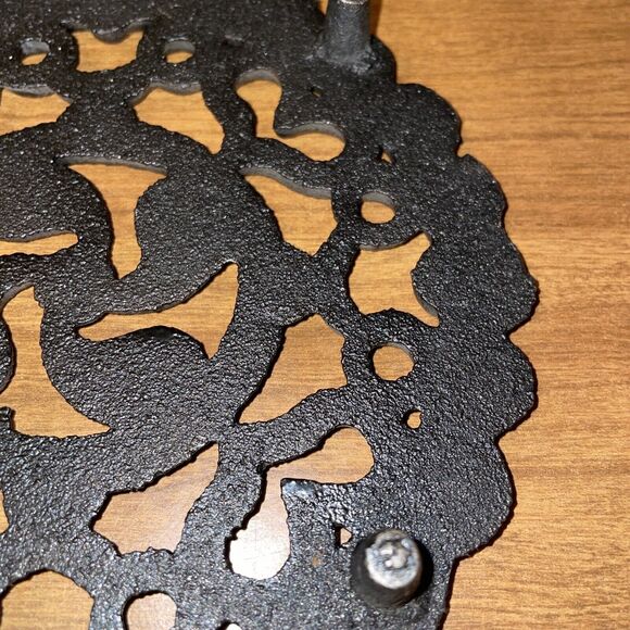 Vintage 50's Cast Iron Footed Heavy Trivet #3 John Zimmerman JZH 1952 Kitchen - Picture 8 of 9